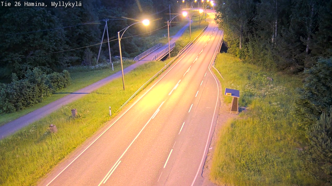 Weather Camera Image Väg 26 Hamina, Myllykylä, Hamina, Kymenlaakso