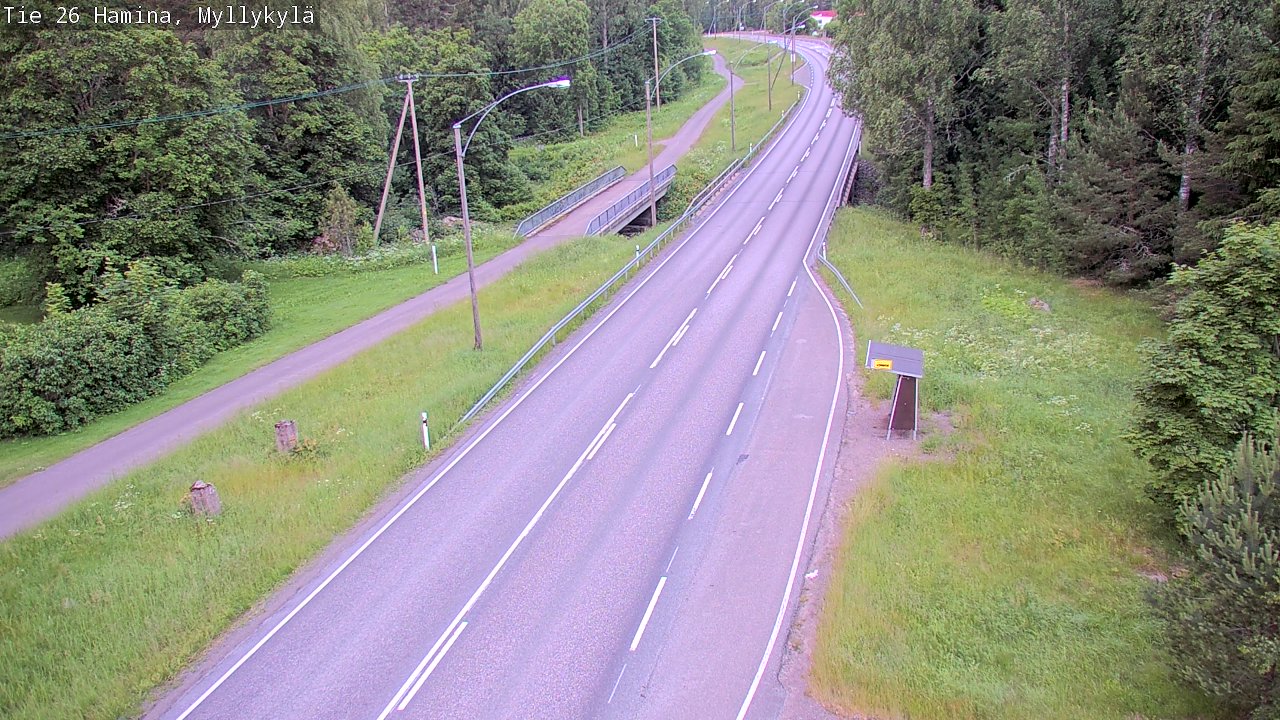 Weather Camera Image Väg 26 Hamina, Myllykylä, Hamina, Kymenlaakso