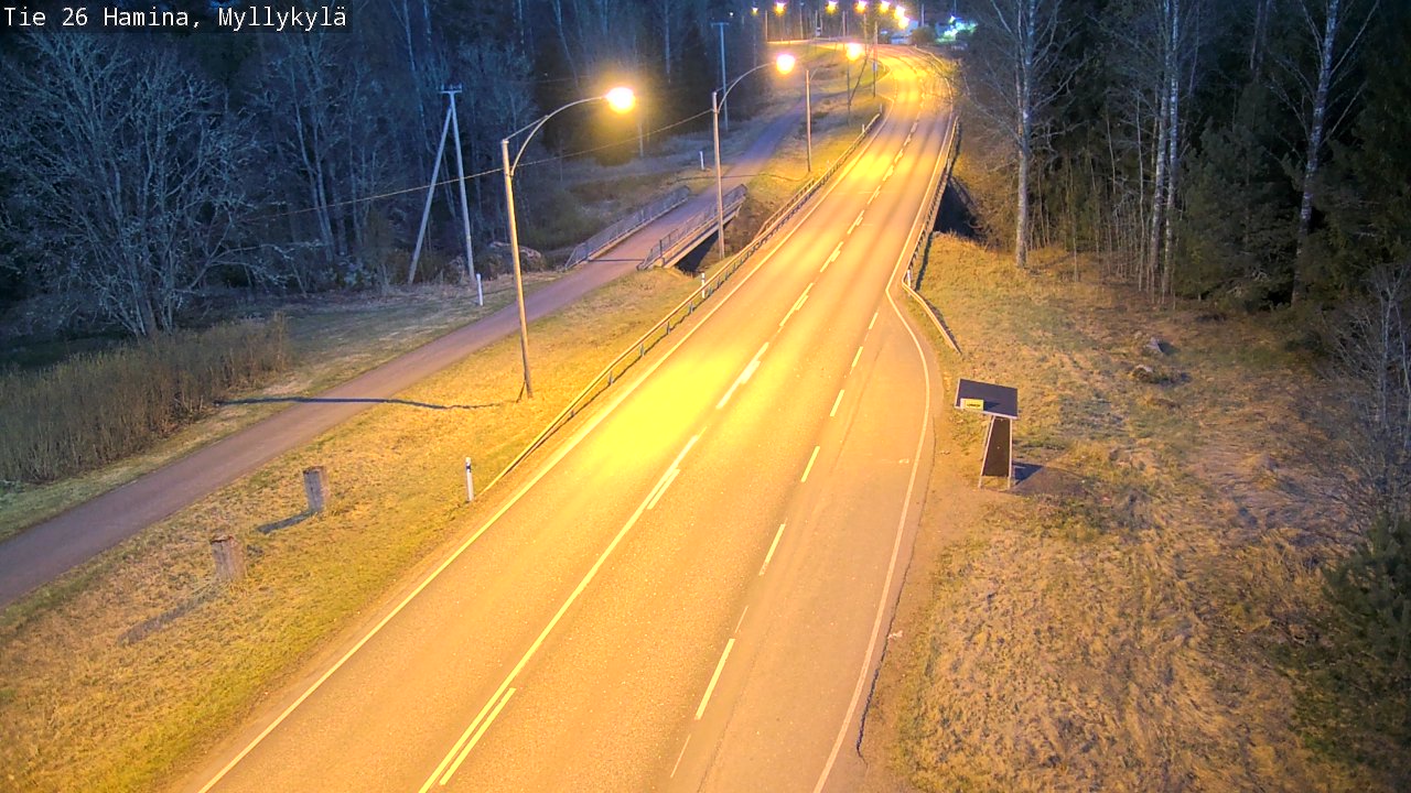 Weather Camera Image Väg 26 Hamina, Myllykylä, Hamina, Kymenlaakso