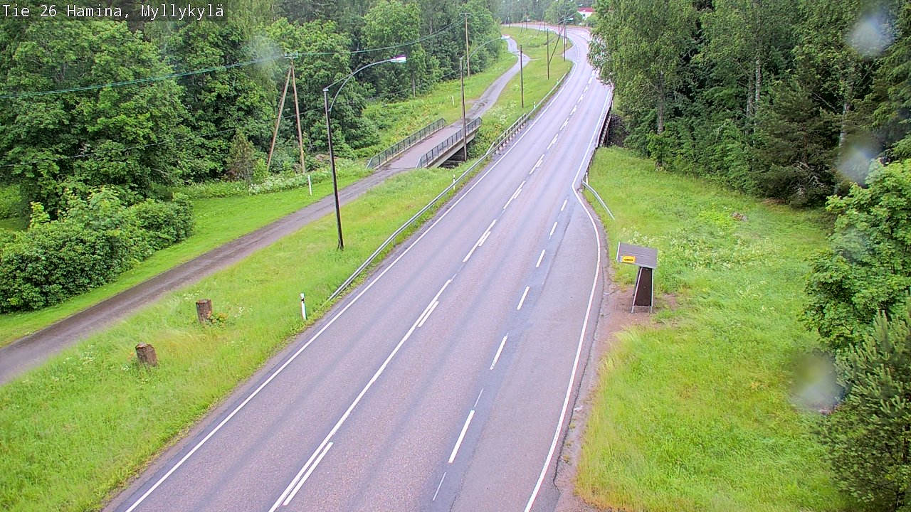 Weather Camera Image Väg 26 Hamina, Myllykylä, Hamina, Kymenlaakso