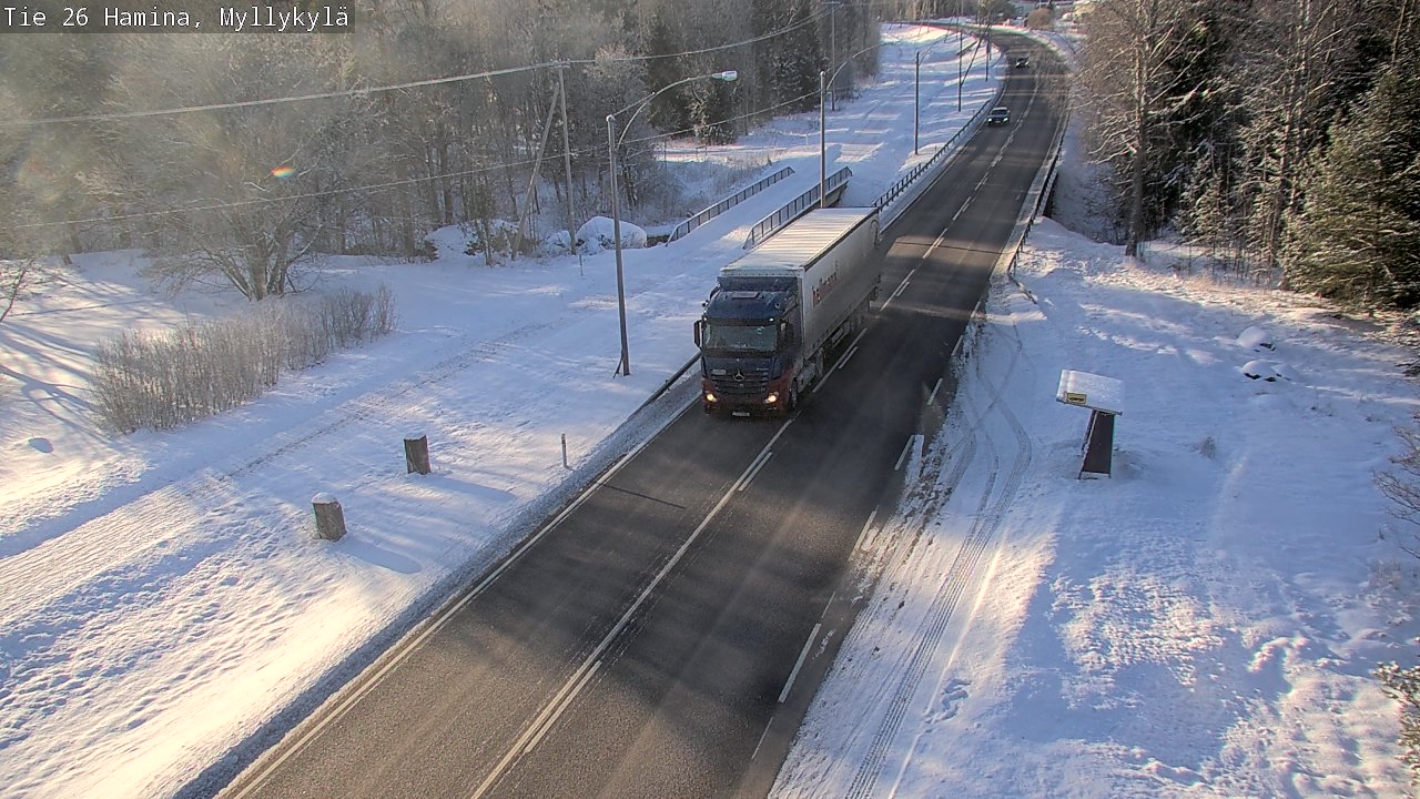 Weather Camera Image Road 26 Hamina, Myllykylä, Hamina, Kymenlaakso
