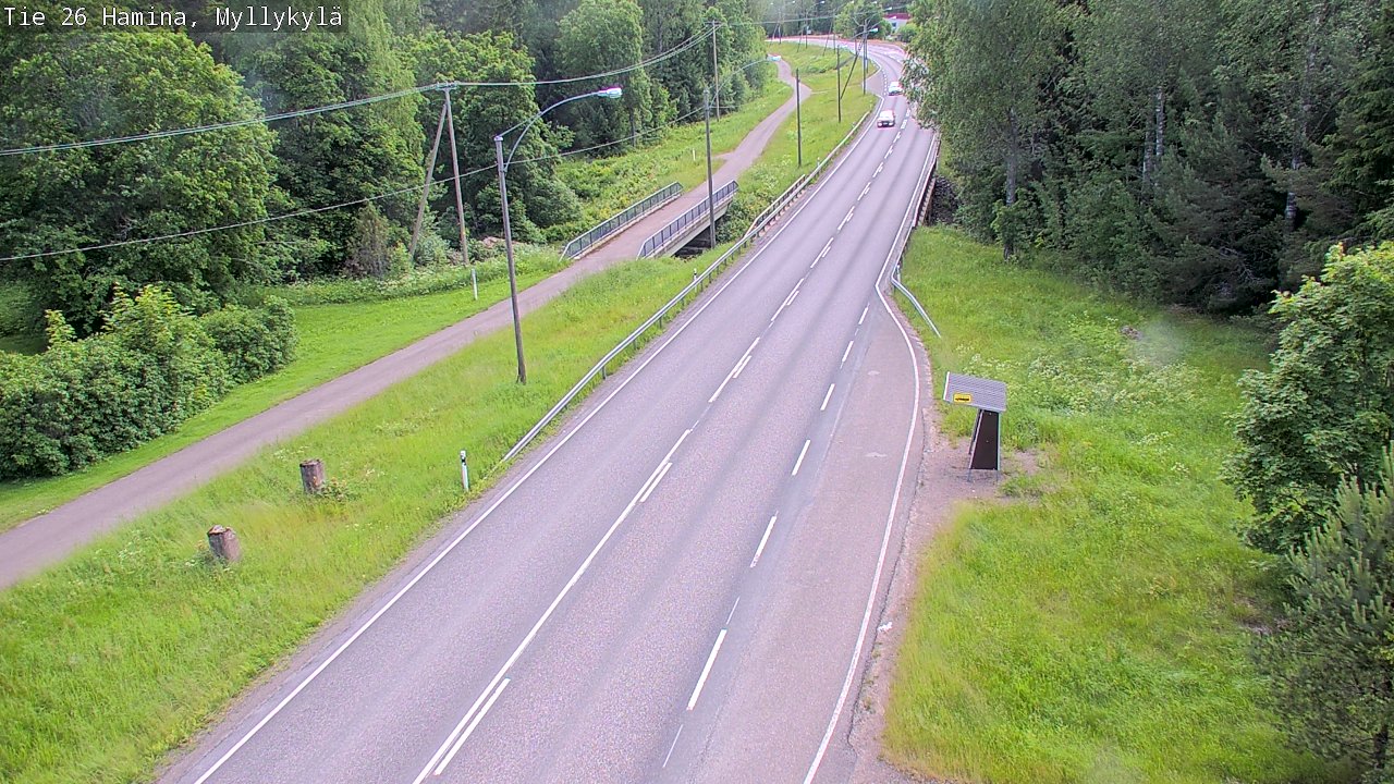 Weather Camera Image Väg 26 Hamina, Myllykylä, Hamina, Kymenlaakso