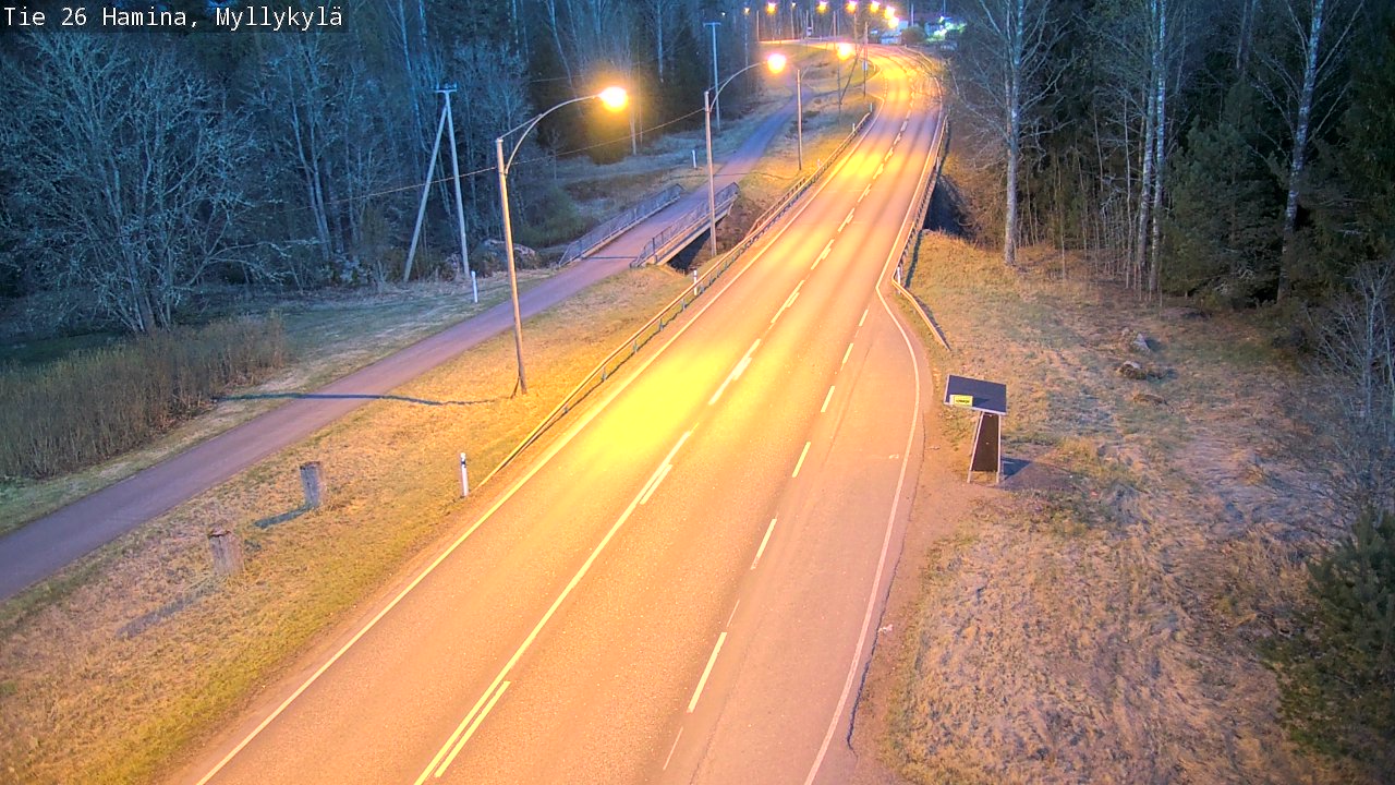 Weather Camera Image Väg 26 Hamina, Myllykylä, Hamina, Kymenlaakso