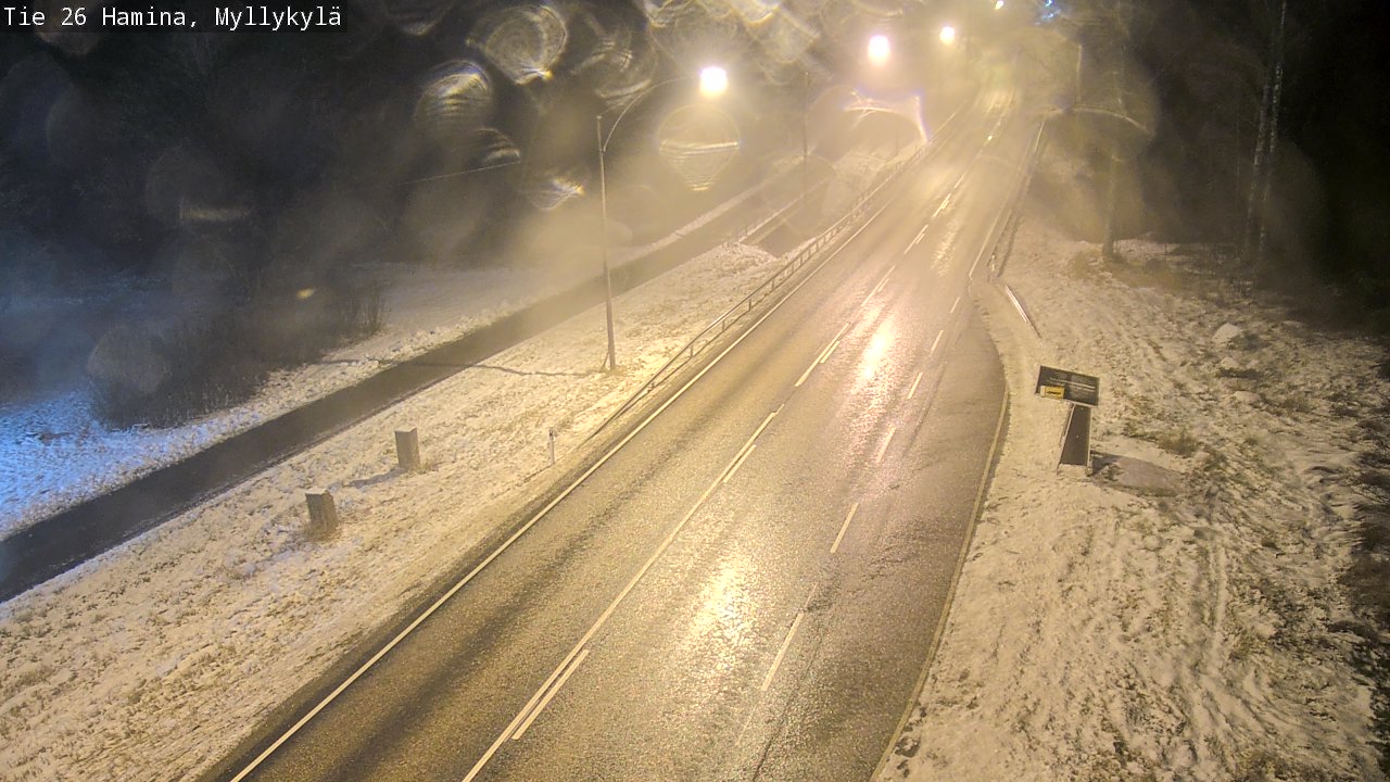 Weather Camera Image Väg 26 Hamina, Myllykylä, Hamina, Kymenlaakso