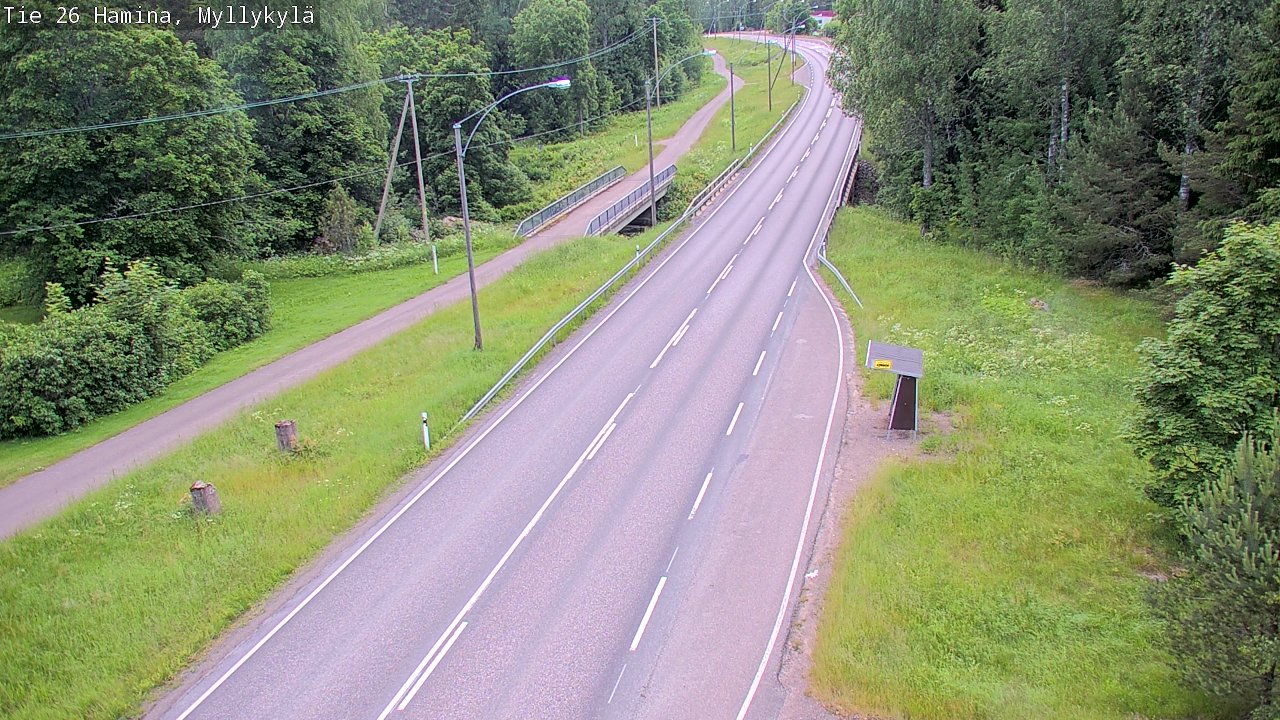 Weather Camera Image Väg 26 Hamina, Myllykylä, Hamina, Kymenlaakso