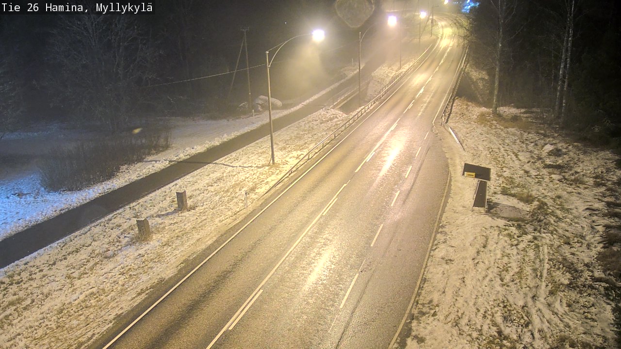 Weather Camera Image Väg 26 Hamina, Myllykylä, Hamina, Kymenlaakso