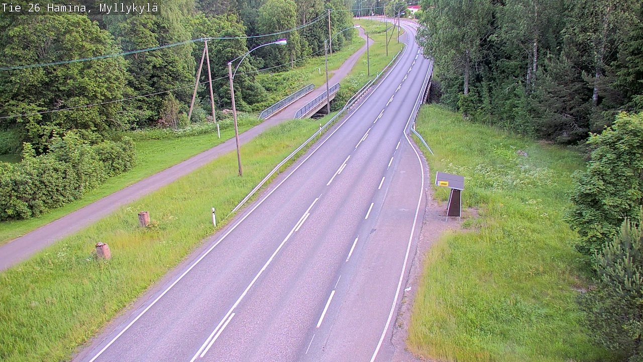 Weather Camera Image Väg 26 Hamina, Myllykylä, Hamina, Kymenlaakso