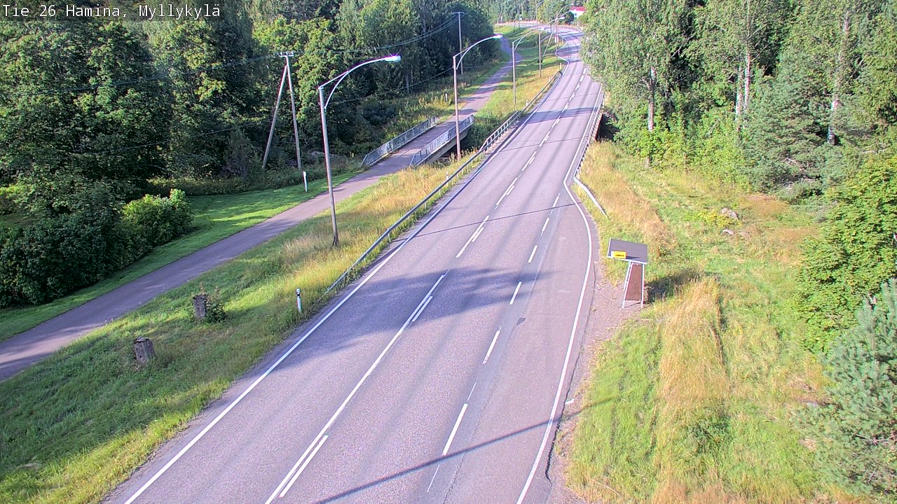 Weather Camera Image Road 26 Hamina, Myllykylä, Hamina, Kymenlaakso