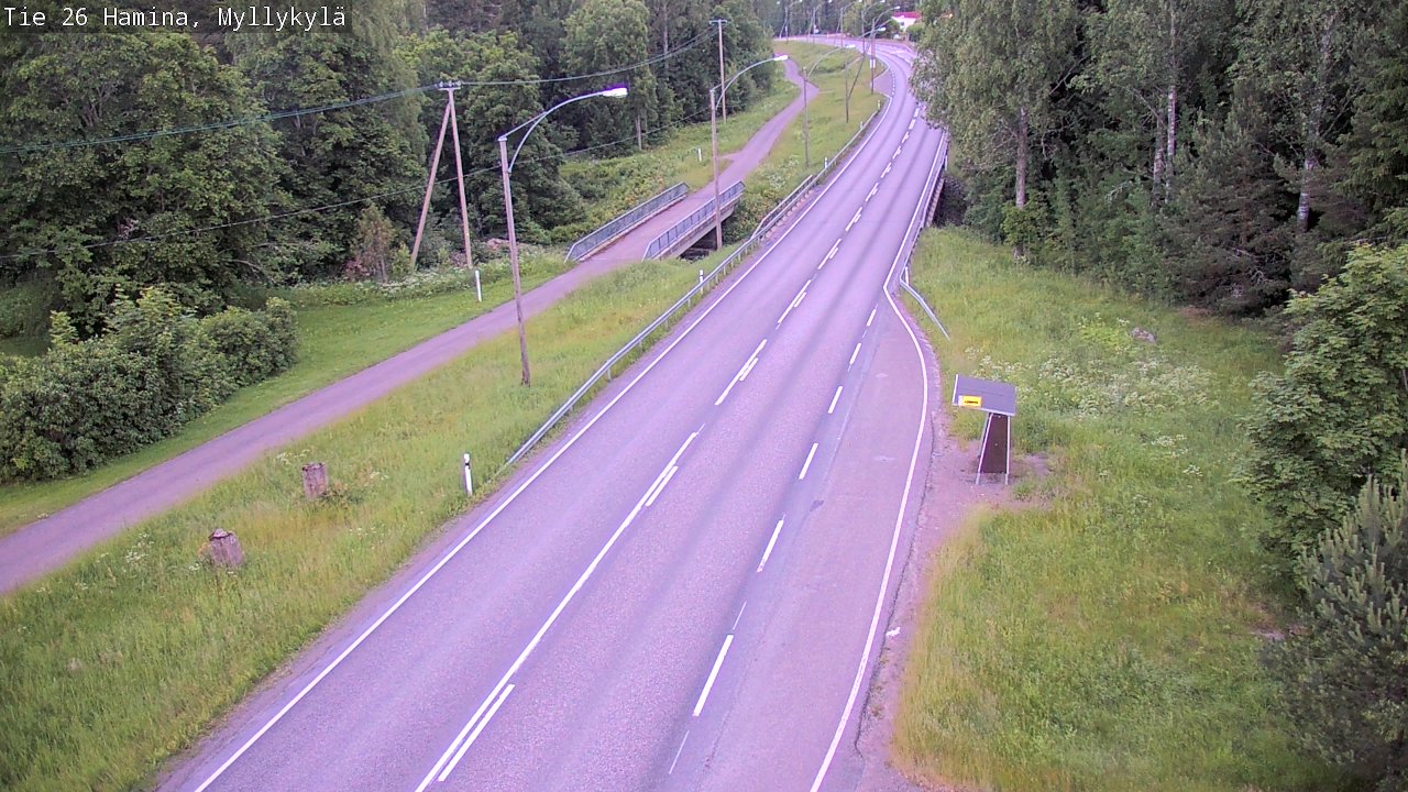 Weather Camera Image Väg 26 Hamina, Myllykylä, Hamina, Kymenlaakso