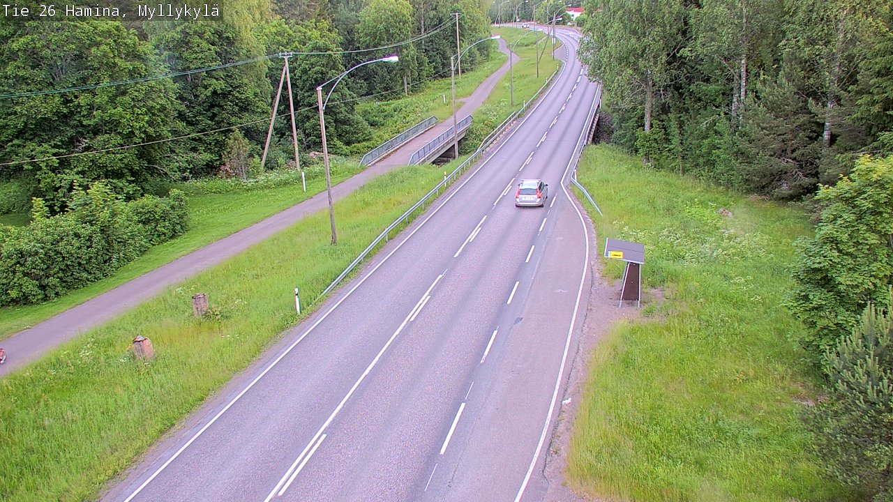 Weather Camera Image Väg 26 Hamina, Myllykylä, Hamina, Kymenlaakso