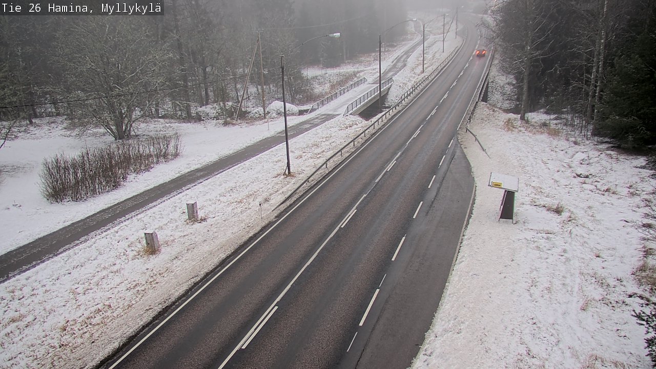 Weather Camera Image Väg 26 Hamina, Myllykylä, Hamina, Kymenlaakso
