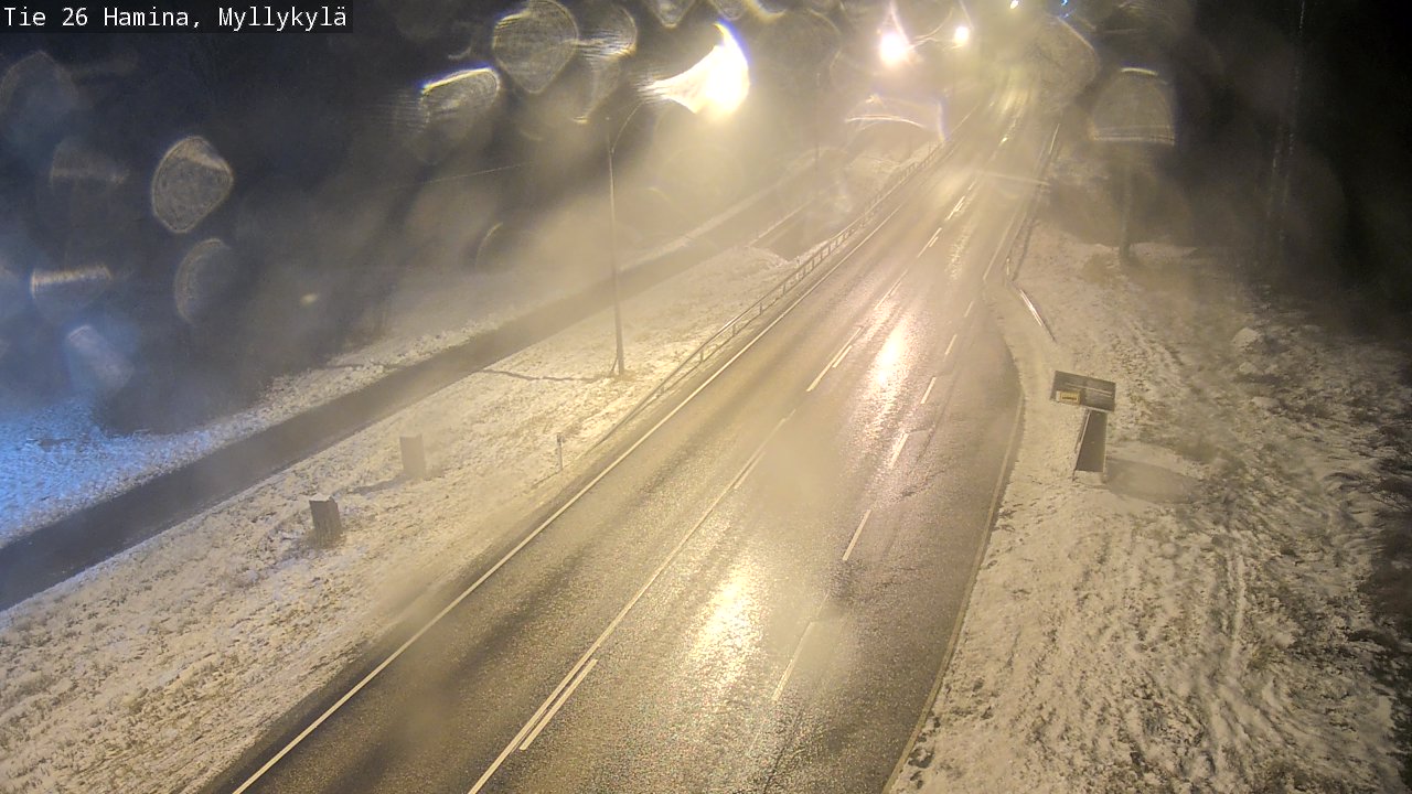 Weather Camera Image Väg 26 Hamina, Myllykylä, Hamina, Kymenlaakso