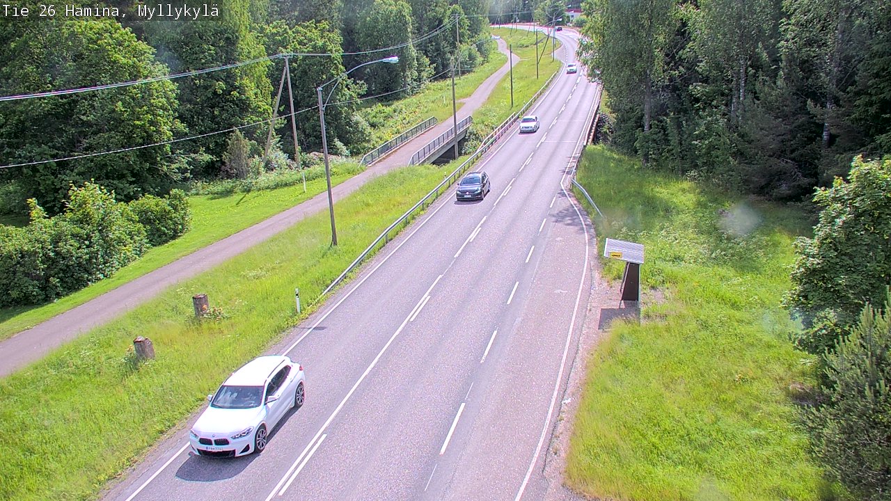 Weather Camera Image Väg 26 Hamina, Myllykylä, Hamina, Kymenlaakso