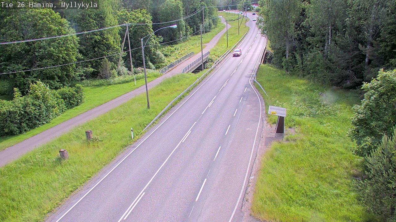 Weather Camera Image Väg 26 Hamina, Myllykylä, Hamina, Kymenlaakso
