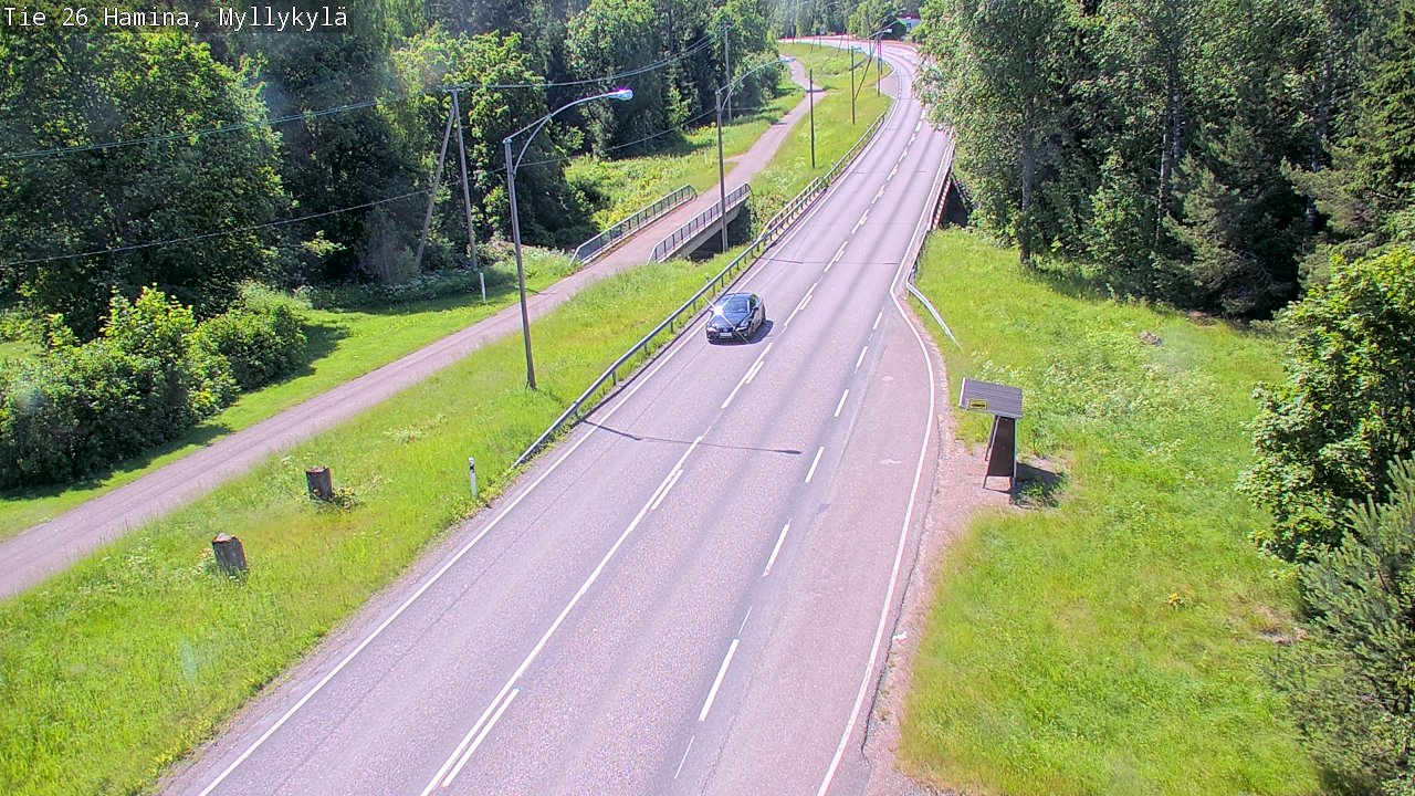 Weather Camera Image Väg 26 Hamina, Myllykylä, Hamina, Kymenlaakso
