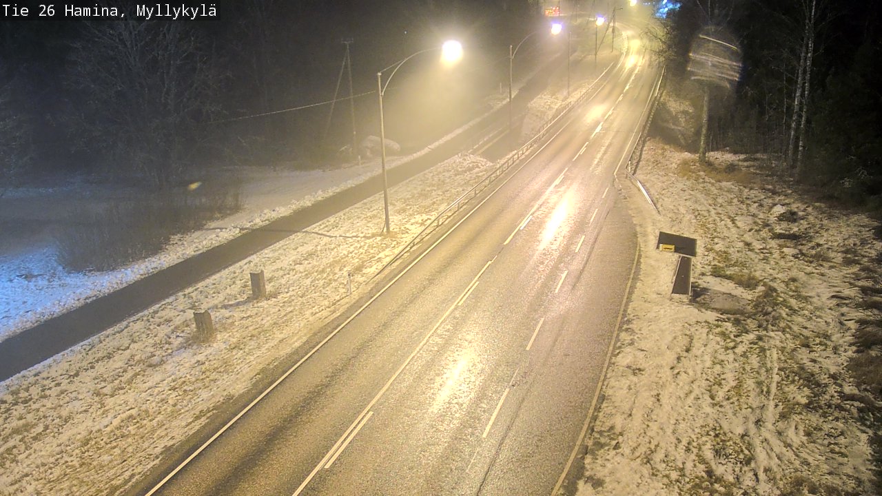 Weather Camera Image Väg 26 Hamina, Myllykylä, Hamina, Kymenlaakso