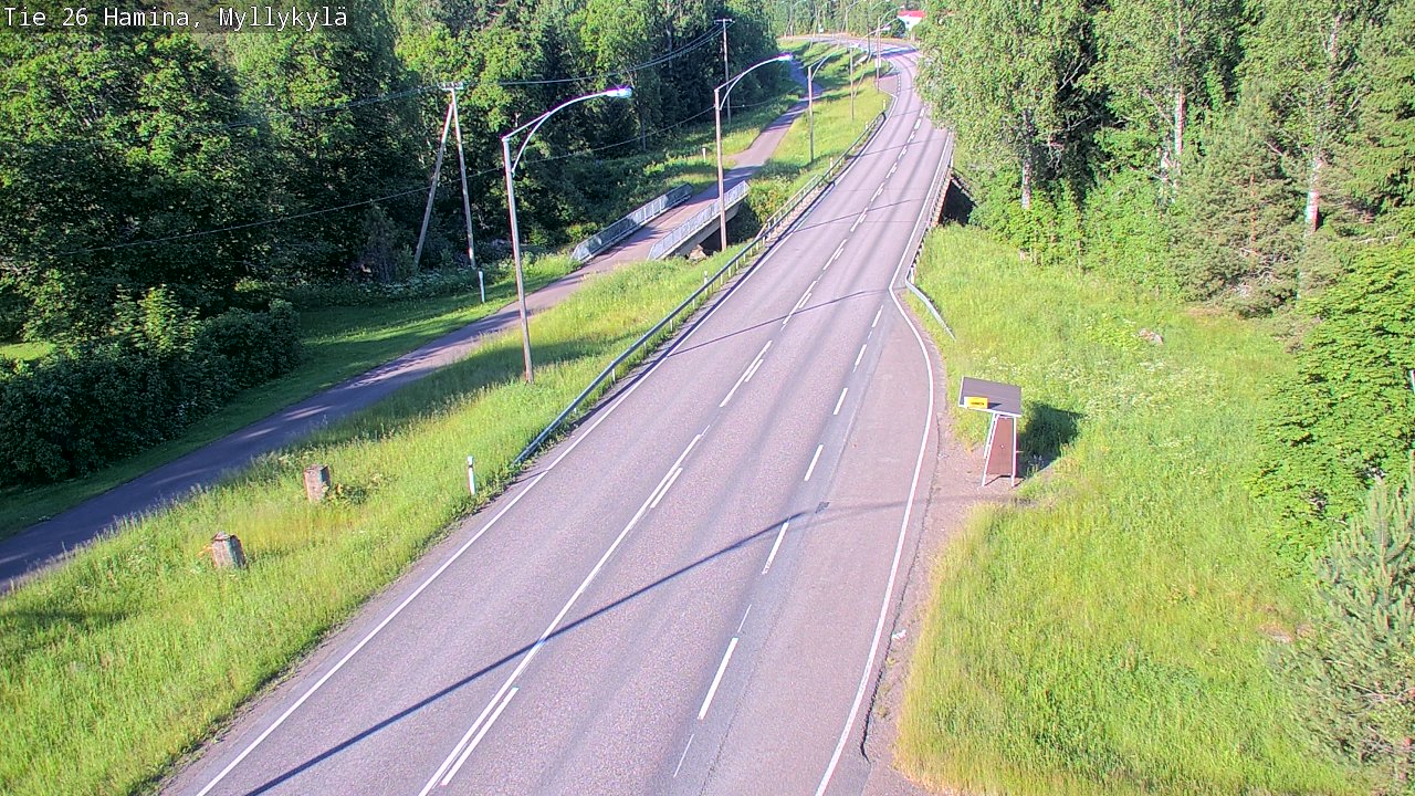Weather Camera Image Väg 26 Hamina, Myllykylä, Hamina, Kymenlaakso