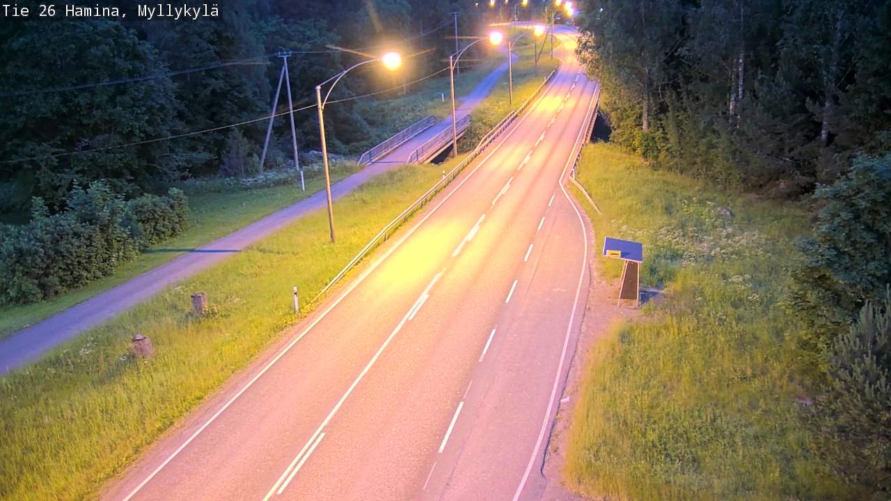 Weather Camera Image Väg 26 Hamina, Myllykylä, Hamina, Kymenlaakso
