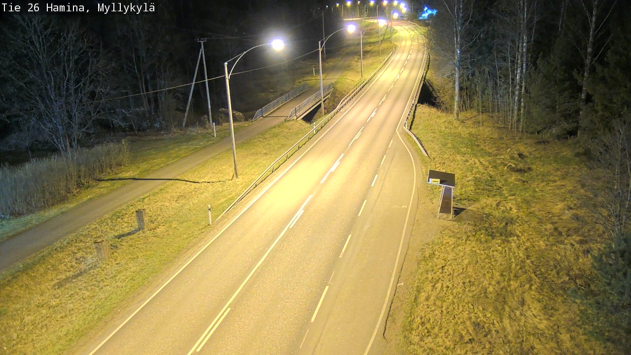 Weather Camera Image Väg 26 Hamina, Myllykylä, Hamina, Kymenlaakso
