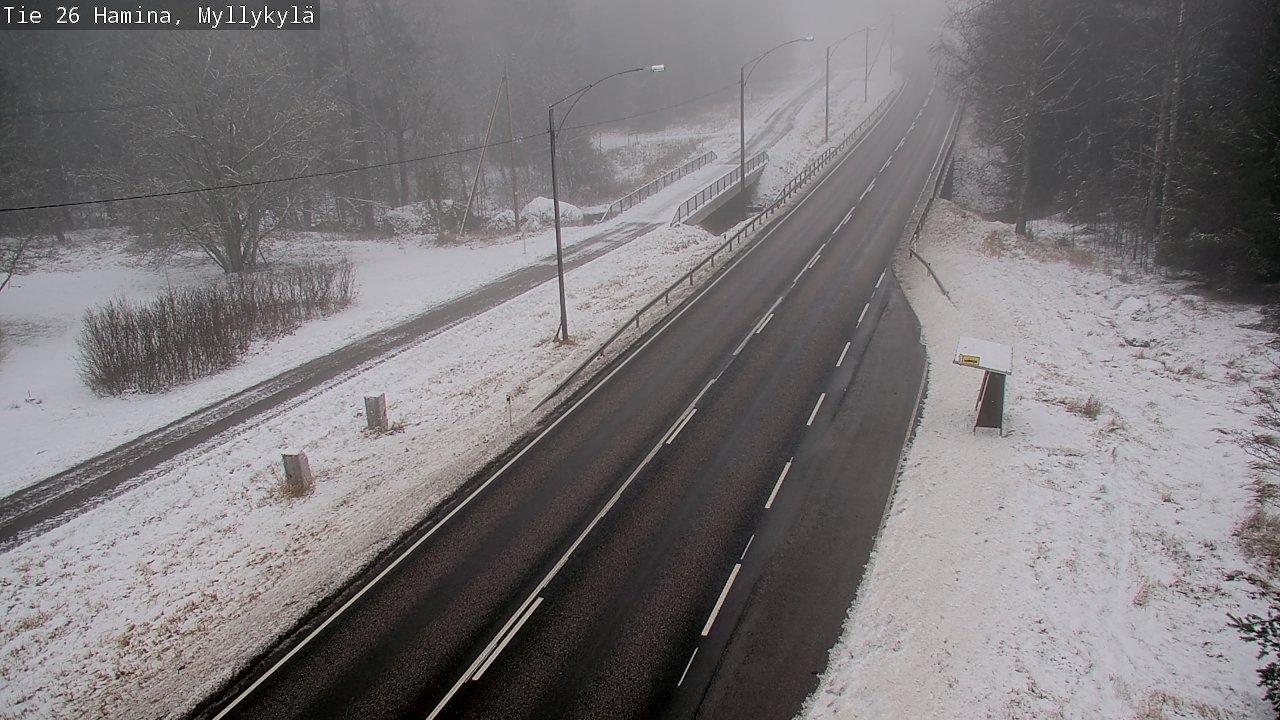 Weather Camera Image Väg 26 Hamina, Myllykylä, Hamina, Kymenlaakso