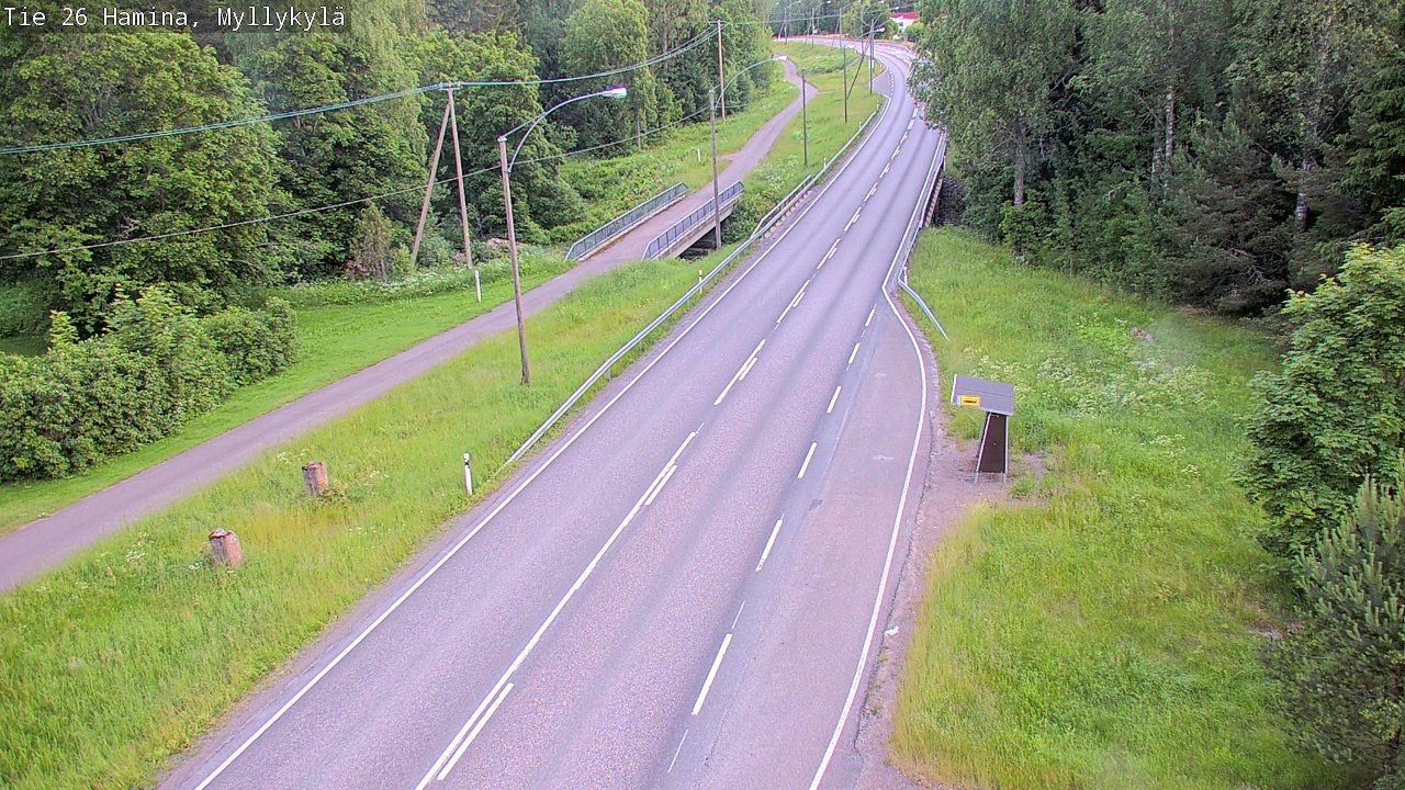 Weather Camera Image Väg 26 Hamina, Myllykylä, Hamina, Kymenlaakso