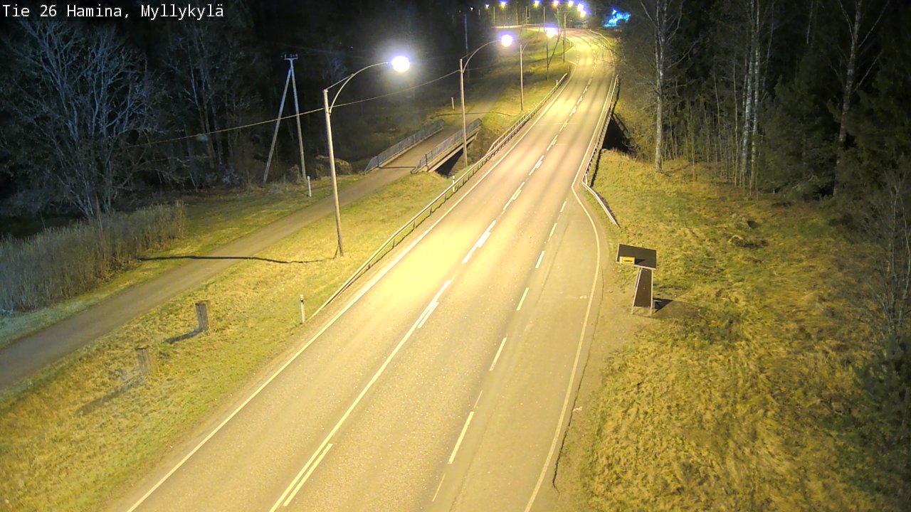 Weather Camera Image Väg 26 Hamina, Myllykylä, Hamina, Kymenlaakso