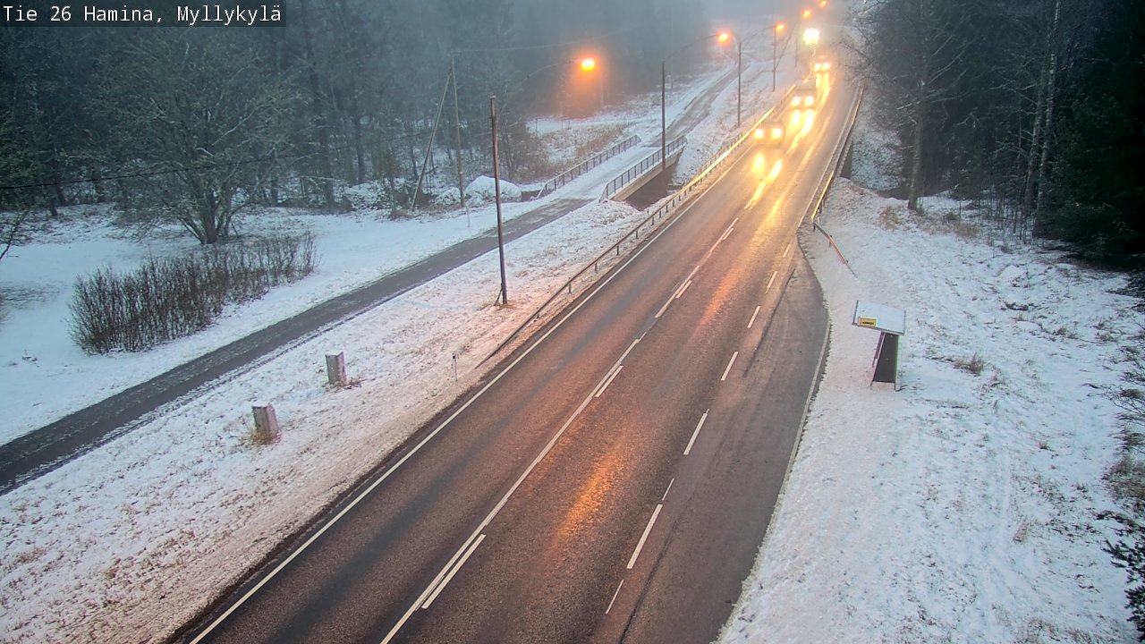 Weather Camera Image Väg 26 Hamina, Myllykylä, Hamina, Kymenlaakso