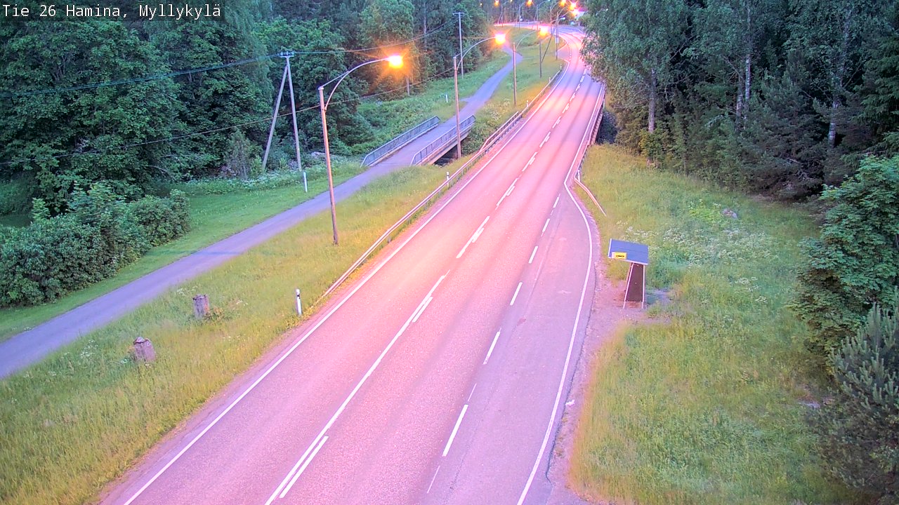 Weather Camera Image Väg 26 Hamina, Myllykylä, Hamina, Kymenlaakso