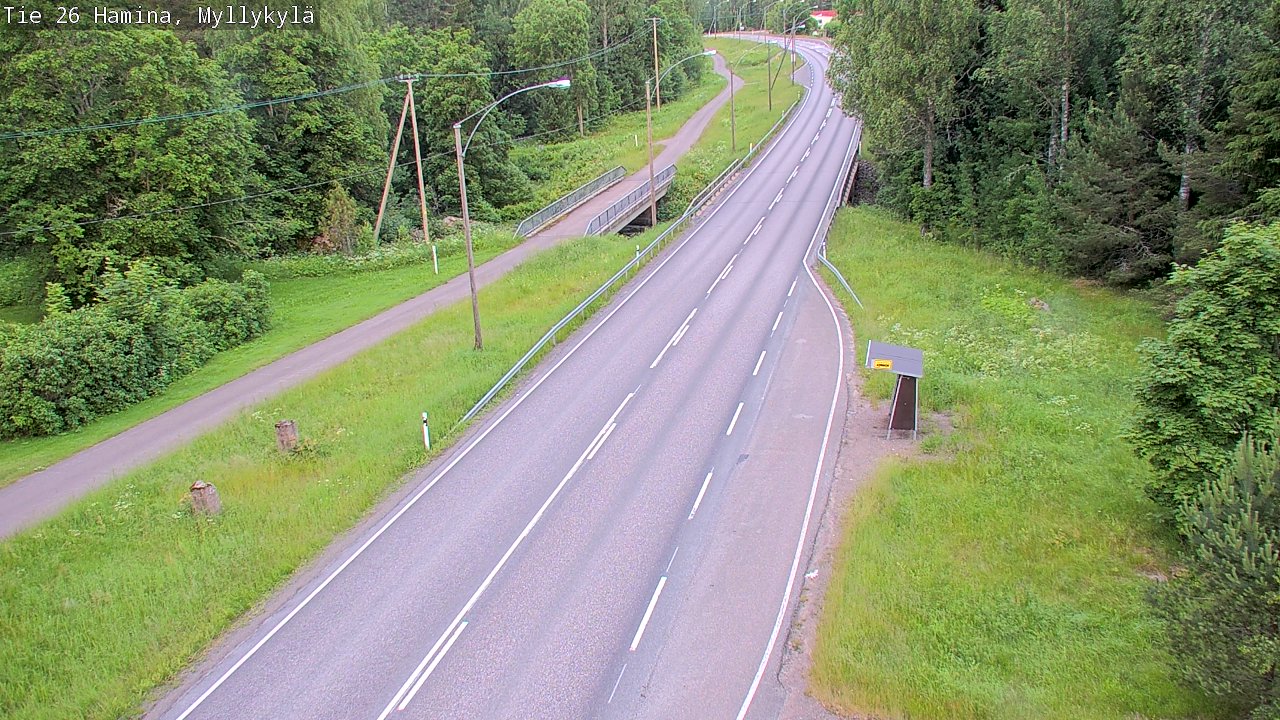 Weather Camera Image Väg 26 Hamina, Myllykylä, Hamina, Kymenlaakso
