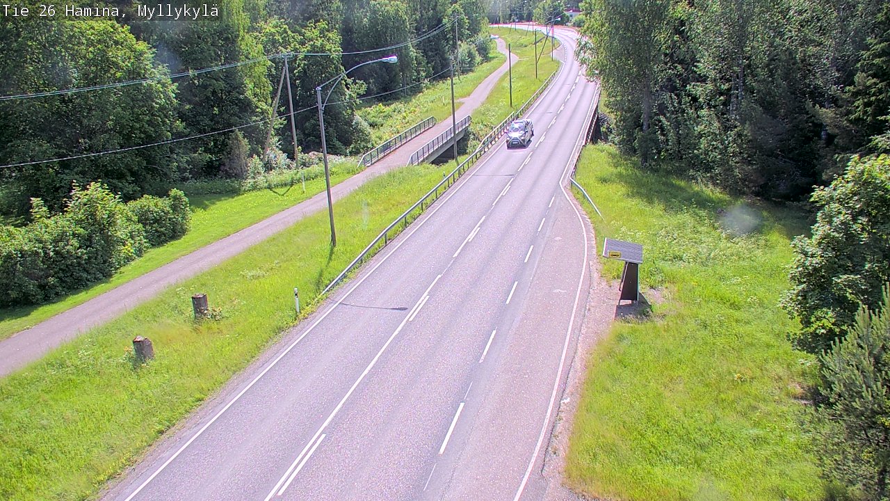 Weather Camera Image Väg 26 Hamina, Myllykylä, Hamina, Kymenlaakso