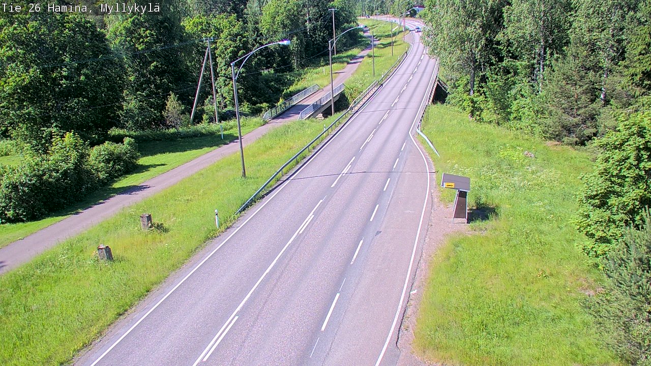 Weather Camera Image Väg 26 Hamina, Myllykylä, Hamina, Kymenlaakso