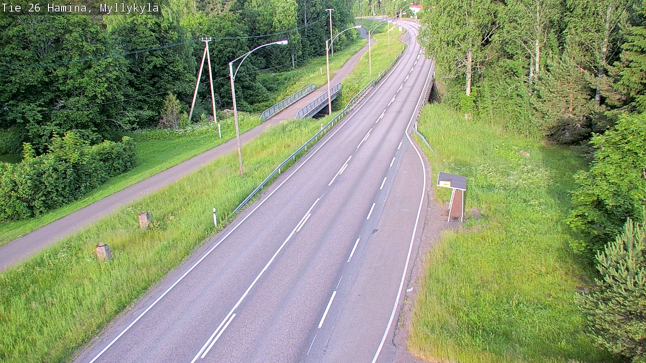 Weather Camera Image Väg 26 Hamina, Myllykylä, Hamina, Kymenlaakso