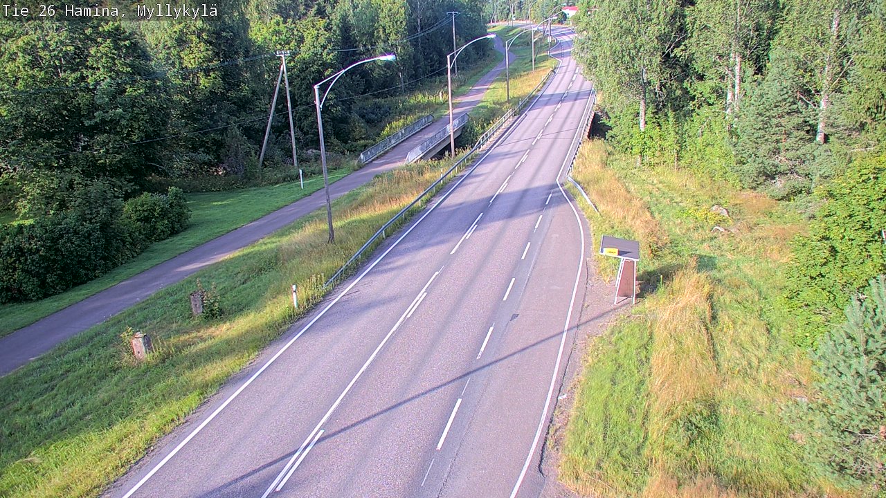 Weather Camera Image Road 26 Hamina, Myllykylä, Hamina, Kymenlaakso