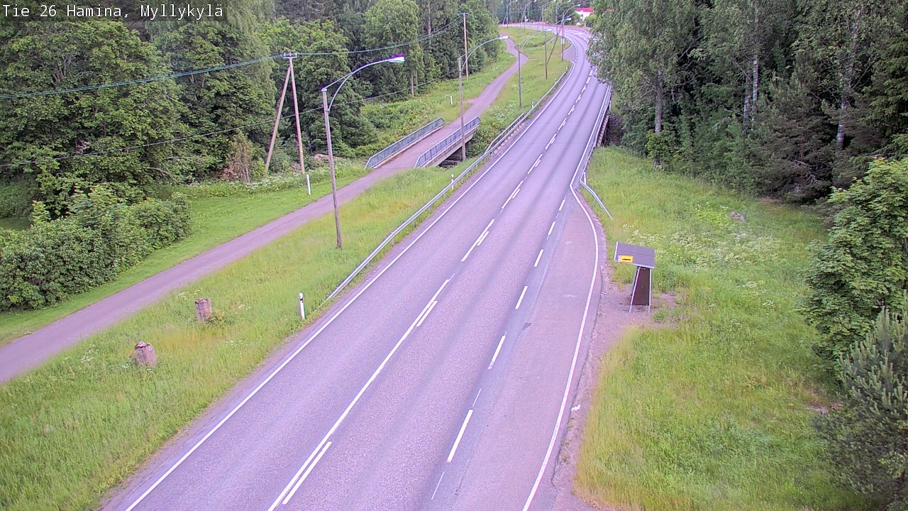 Weather Camera Image Väg 26 Hamina, Myllykylä, Hamina, Kymenlaakso