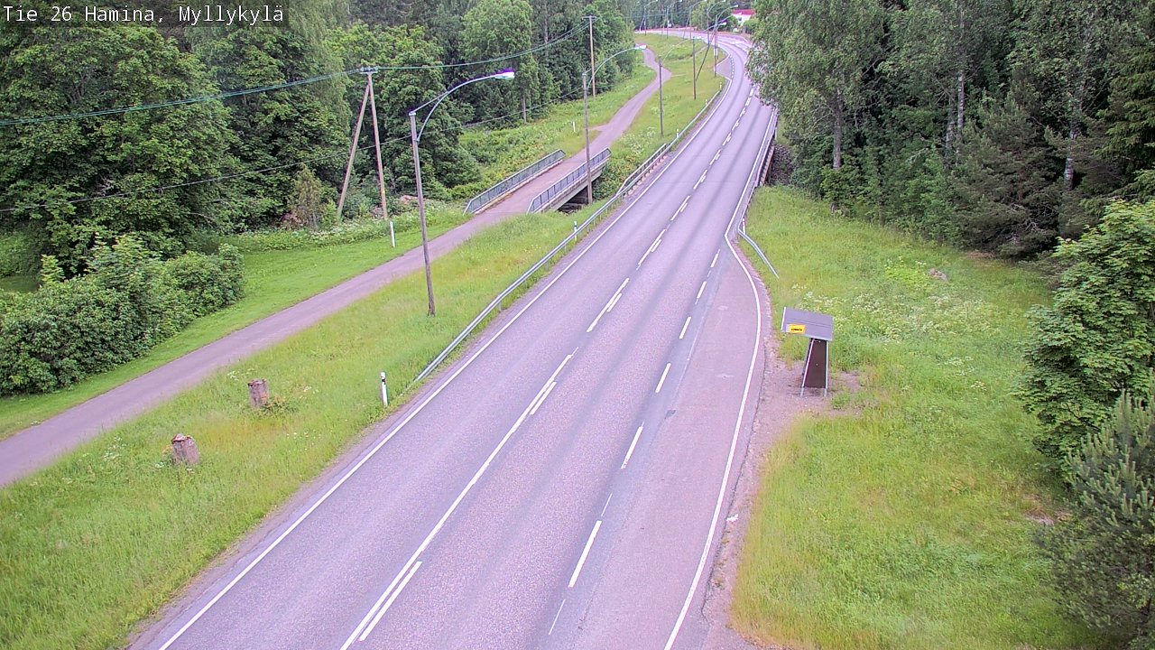 Weather Camera Image Väg 26 Hamina, Myllykylä, Hamina, Kymenlaakso