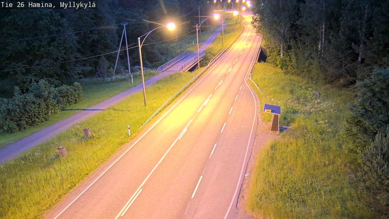Weather Camera Image Väg 26 Hamina, Myllykylä, Hamina, Kymenlaakso