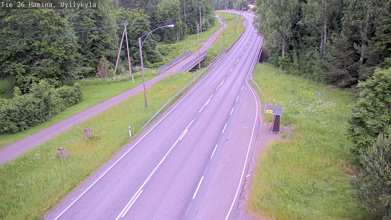 Weather Camera Image Väg 26 Hamina, Myllykylä, Hamina, Kymenlaakso