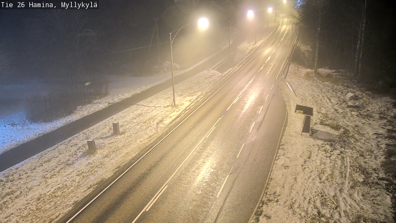 Weather Camera Image Väg 26 Hamina, Myllykylä, Hamina, Kymenlaakso