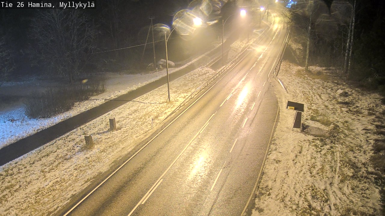 Weather Camera Image Väg 26 Hamina, Myllykylä, Hamina, Kymenlaakso