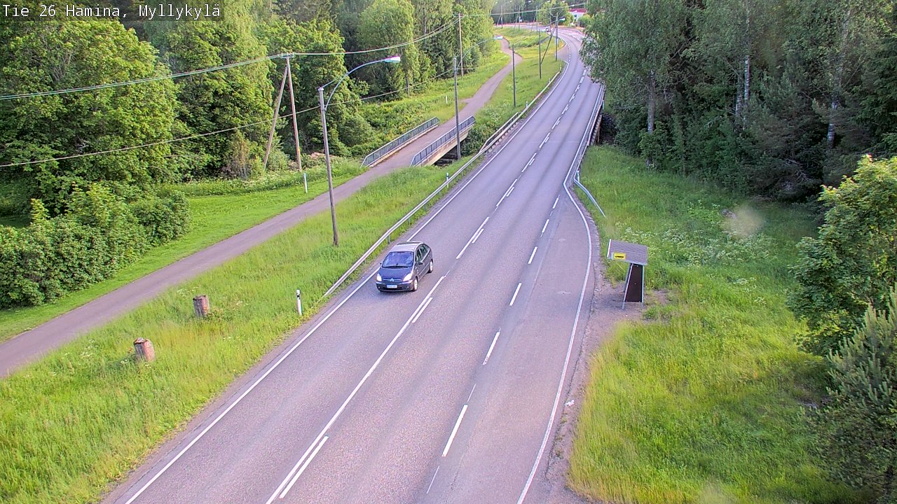Weather Camera Image Väg 26 Hamina, Myllykylä, Hamina, Kymenlaakso