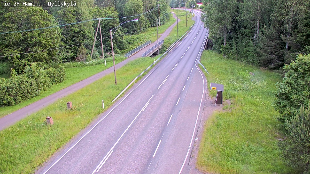Weather Camera Image Väg 26 Hamina, Myllykylä, Hamina, Kymenlaakso