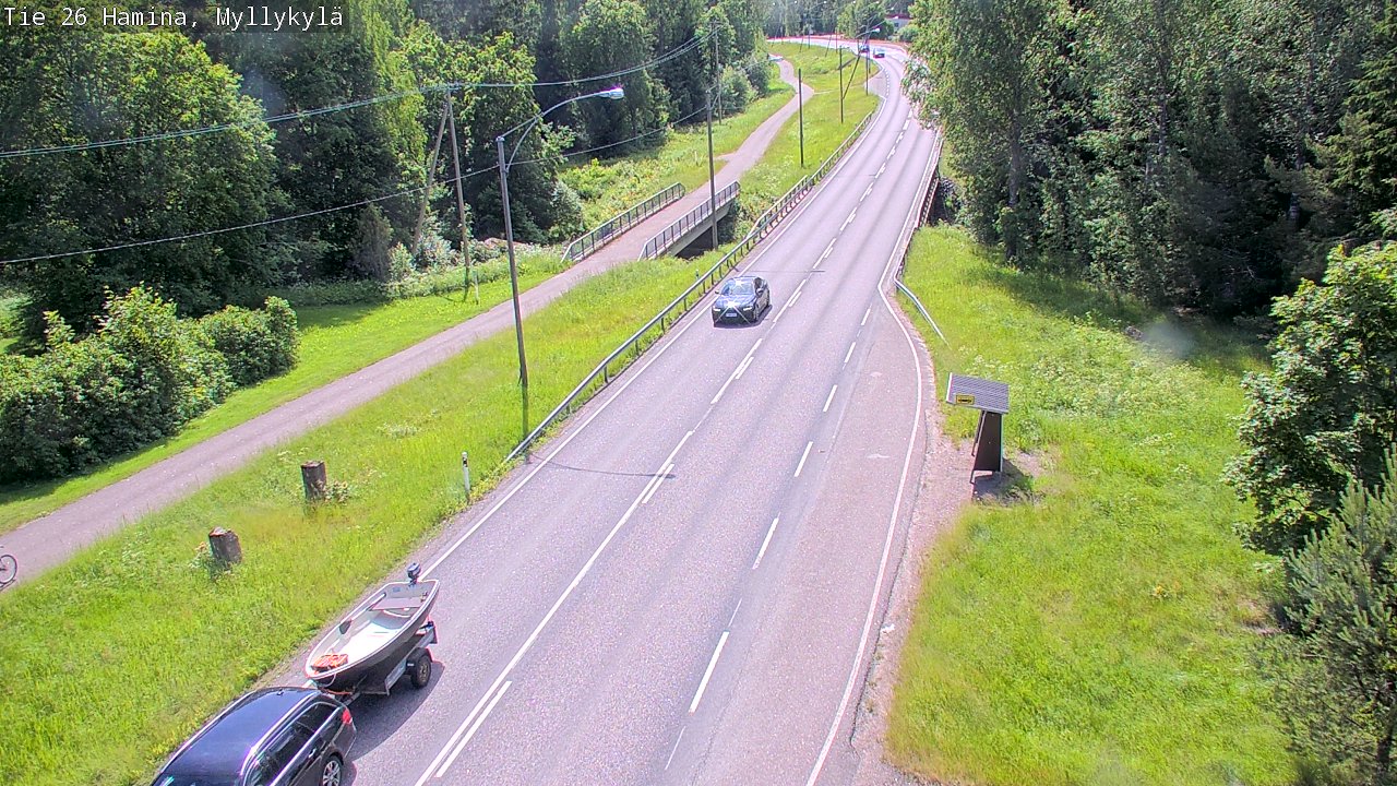 Weather Camera Image Väg 26 Hamina, Myllykylä, Hamina, Kymenlaakso