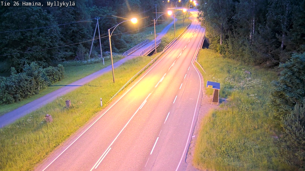Weather Camera Image Väg 26 Hamina, Myllykylä, Hamina, Kymenlaakso