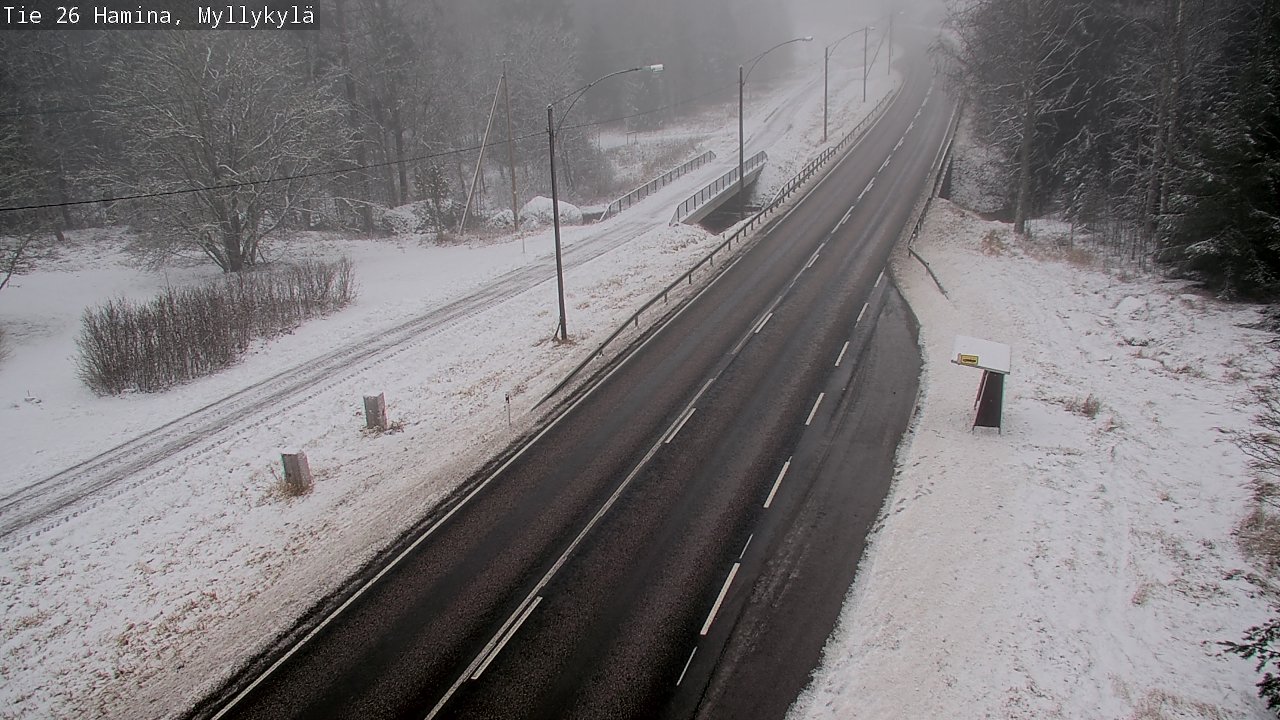 Weather Camera Image Väg 26 Hamina, Myllykylä, Hamina, Kymenlaakso
