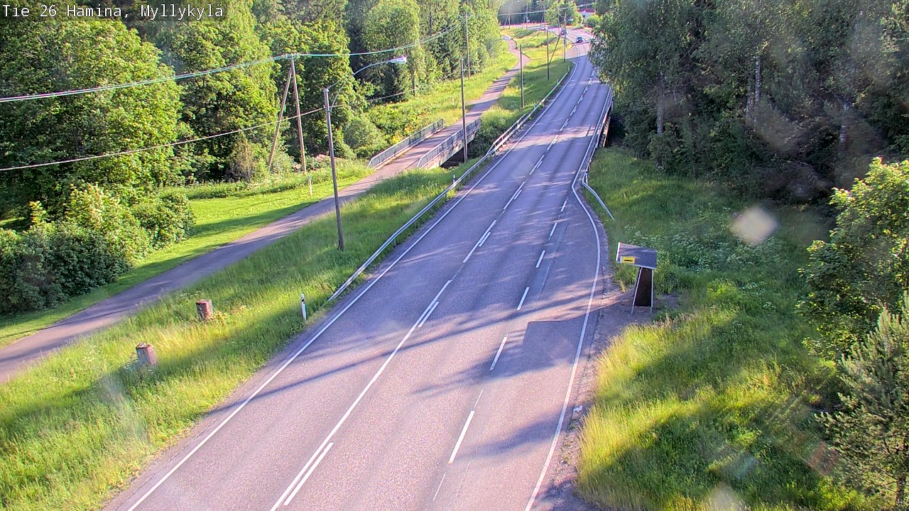 Weather Camera Image Väg 26 Hamina, Myllykylä, Hamina, Kymenlaakso