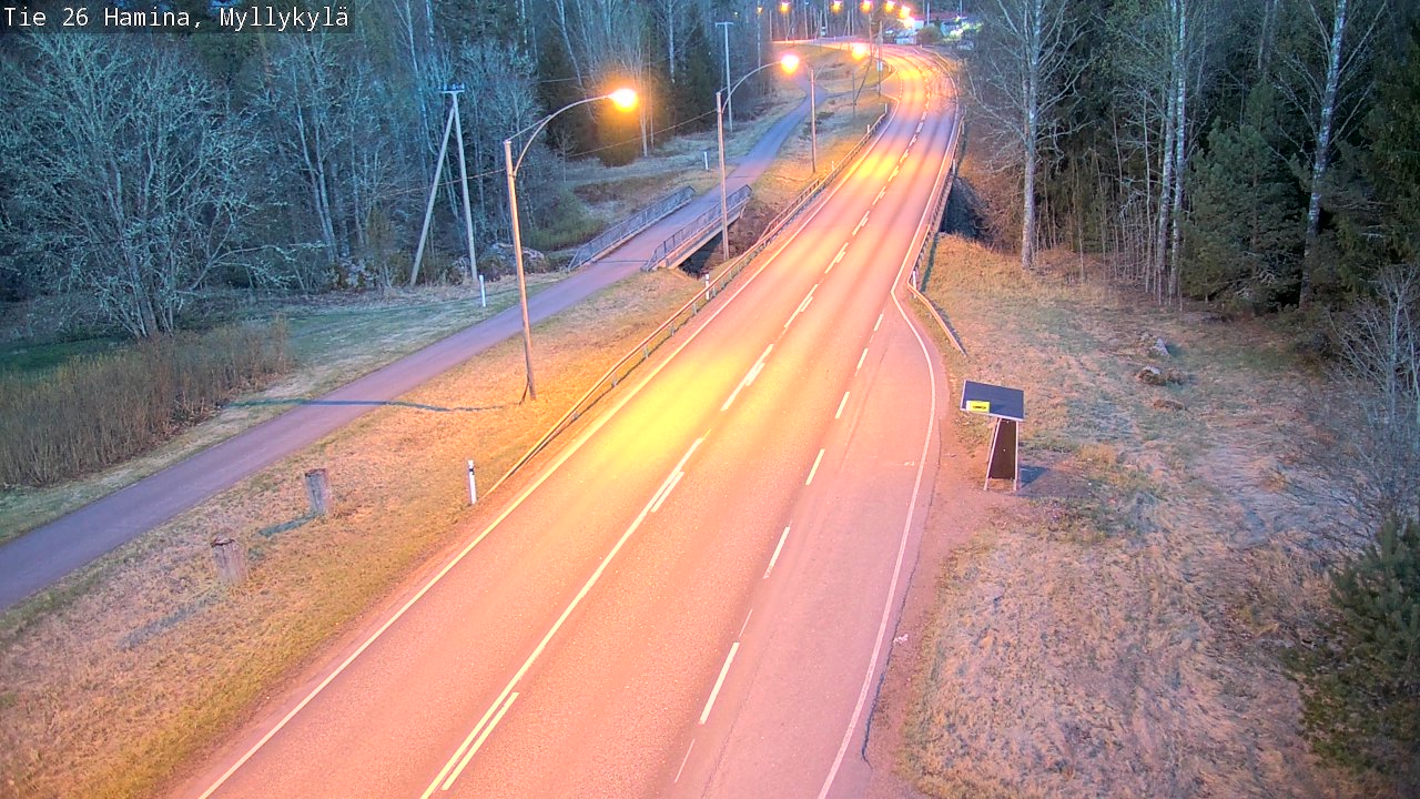 Weather Camera Image Väg 26 Hamina, Myllykylä, Hamina, Kymenlaakso