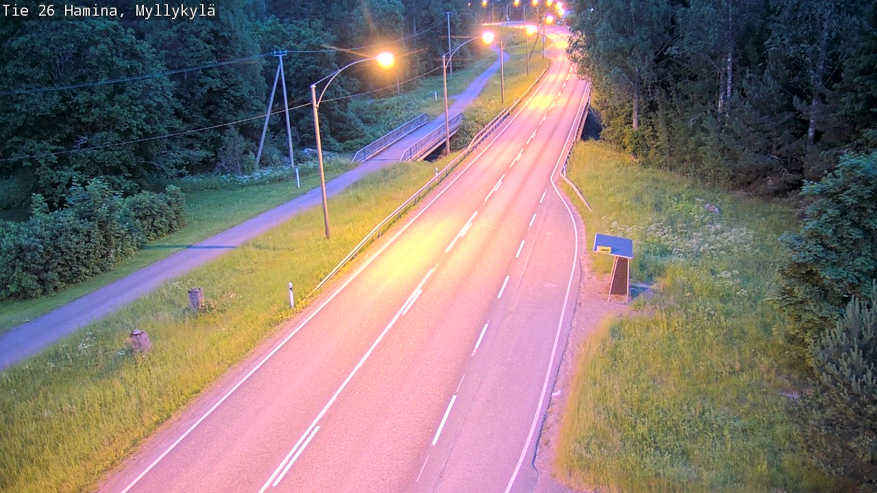 Weather Camera Image Väg 26 Hamina, Myllykylä, Hamina, Kymenlaakso
