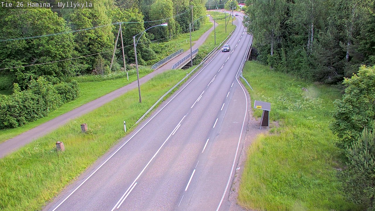 Weather Camera Image Väg 26 Hamina, Myllykylä, Hamina, Kymenlaakso