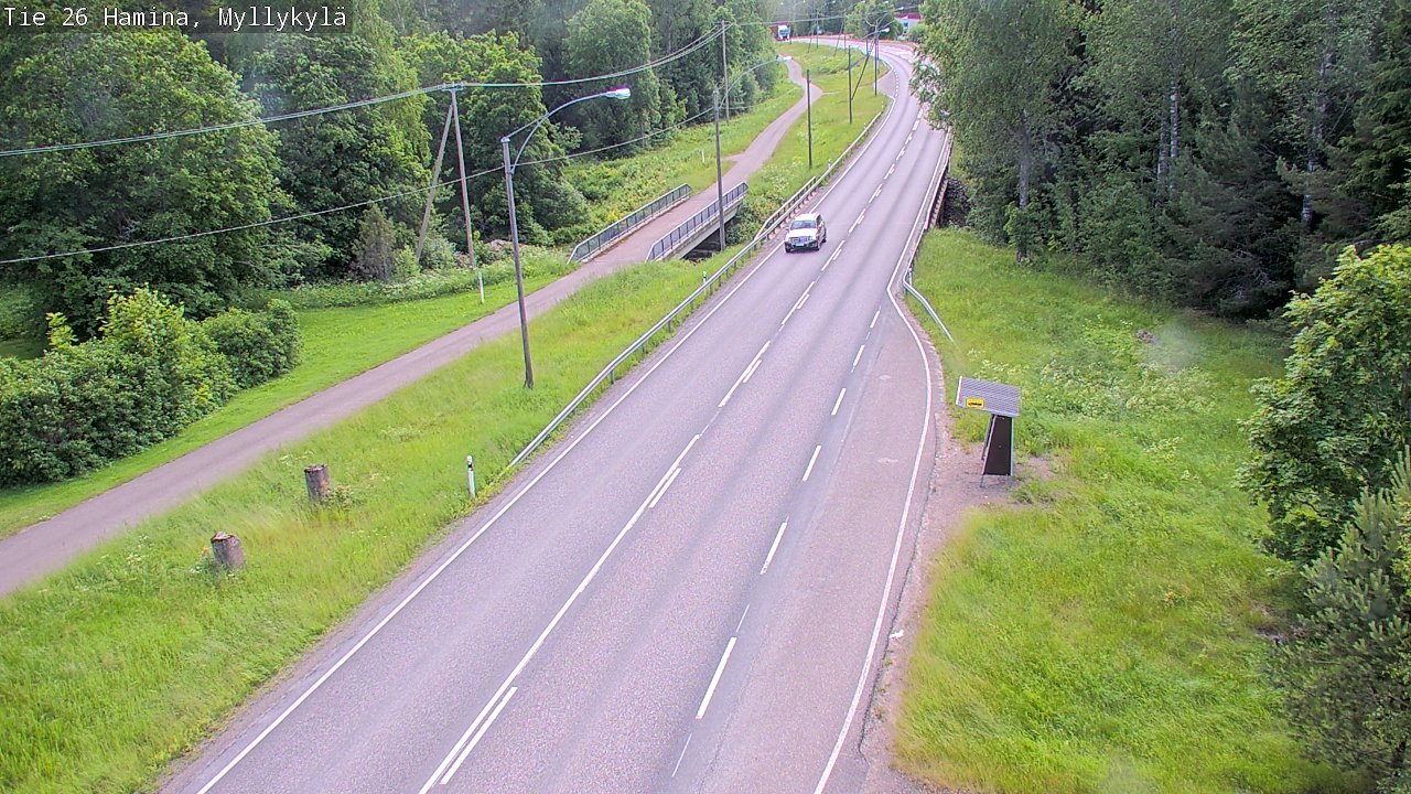 Weather Camera Image Väg 26 Hamina, Myllykylä, Hamina, Kymenlaakso