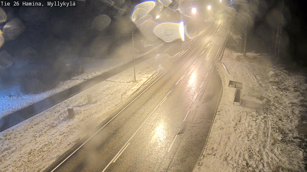 Weather Camera Image Väg 26 Hamina, Myllykylä, Hamina, Kymenlaakso